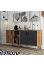 بوفية 3 دلفة 160× 90 سم – بنى مع اسود – M-128