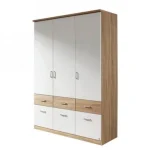 دولاب ملابس 3 ضلفة 220×160 سم - ابيض بيج - DHL-01