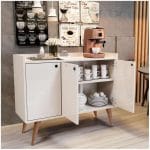 كوفي كورنر 3 درفة أبيض 120×90سم - C - 03