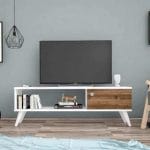 وحدة تليفزيون 30×120 سم – ابيض بيج – TV031