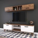 وحدة تليفزيون رف علوي  30×180 سم – بنى أبيض – TV049