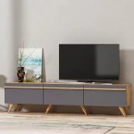 ترابيزة تليفزيون 35×180سم – بيج مع رمادى – TV0123