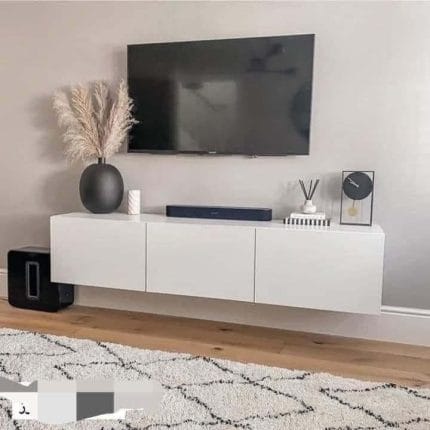 ترابيزة تليفزيون معلقه 40×160سم – ابيض – TV0335