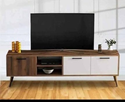 ترابيزة تليفزيون 35×180سم بني *ابيض -TV342
